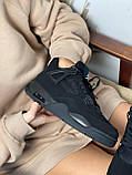 Кросівки чоловічі Nike Air Jordan 4 Retro Black Cat чорний джердан демісезонні високі модні, фото 10