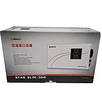 Стабілізатор REAL-El STAB SLIM-500 (400W); white; цифровий, m = 2,6 кг (330x160x60mm)