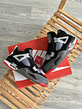 Кросівки чоловічі Nike Air Jordan 4 Retro Black Red чорний джердан демісезонні високі модні, фото 9