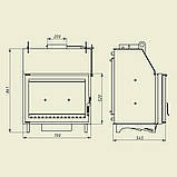 Каминна топка з водяним контуром B700 20 кВт, фото 2
