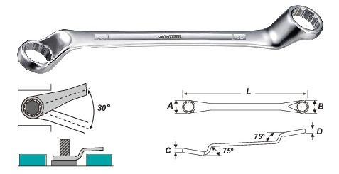 Whirlpower Ключ накидний 30*32 мм