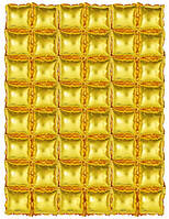Фон надувной для фотозоны (6 рядов). Размер: 106см*90см. Цвет: Золото. Материал: Фольга.