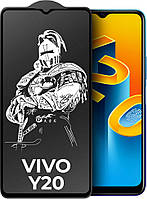 Защитное стекло King Fire Vivo Y20 (Full Glue) Black (Виво У20)