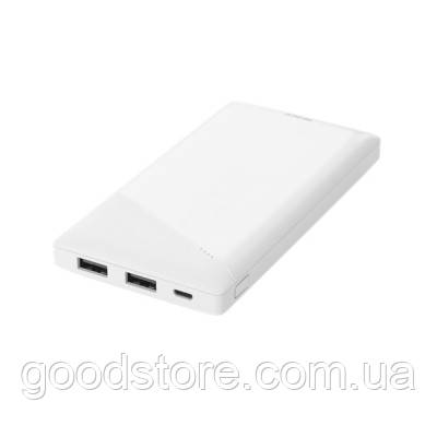 Батарея универсальная Deltaco 10000mAh, Input:Micro-USB, Output:USB-A*2(5V/2.1A), +cable, white (PB-A1001)