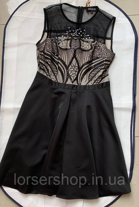 Элегантное черное вечернее платье с изысканным кружевом, изумительной вышивкой и бисерными деталями в наличии - фото 2 - id-p854851395