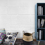 Самоклеюча рельєфна панель Білий камінь 70х70 см, 3 мм, фото 3