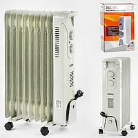 Масляный обогреватель (радиатор) с вентилятором Nikura 34858, на 9 секций, мощность 2000 Вт