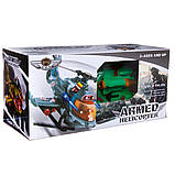 Вертоліт іграшковий військовий службовий, їздить, обертається гвинт, світло, звук, на батарейках (не входять до комплекту), фото 2