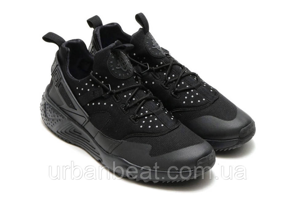 Чоловічі кросівки Nike Air Huarache Utility All Black, фото 1