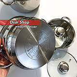 Набір каструль із нержавіючої сталі з 12 предметів Benson багатошарове дно, фото 3