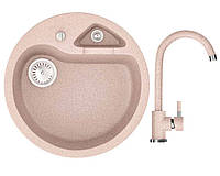 Мойка гранитная Stella Classic Авена + Кран в комплекте