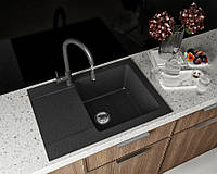 Кухонная мойка гранитная Stella Glori черный