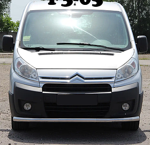 Передній захист бамперу ST008 (нерж) на Fiat Scudo 2007-2015