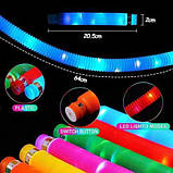 Pop Tube LED- труба ПопТуб Світлодіодний антистрес Світиться на батарейках 64 см, фото 2