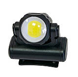 Акумуляторний ліхтар налобний Ts1960, дві сторони світіння 16 cob+Xpe, фото 3