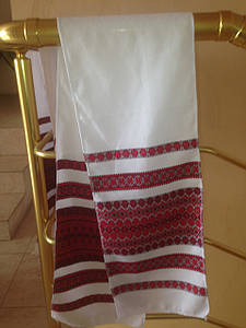 Рушники з орнаментом, домоткана тканина етнічні