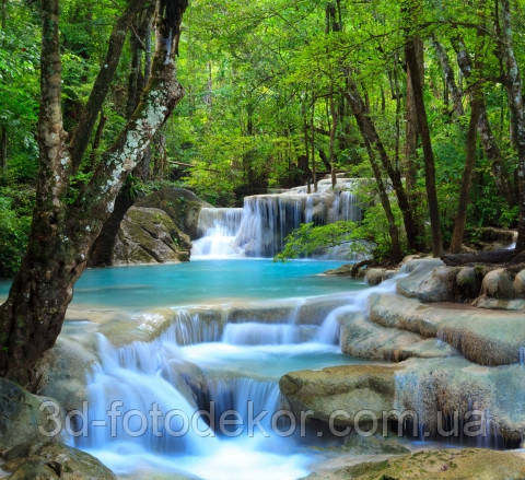 Фотошпалери "Лісовий водоспад" - Будь-який розмір! Читаємо опис!