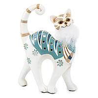 Фигурка интерьерная White cat 23 см ArtDeco AL117948 z18-2024