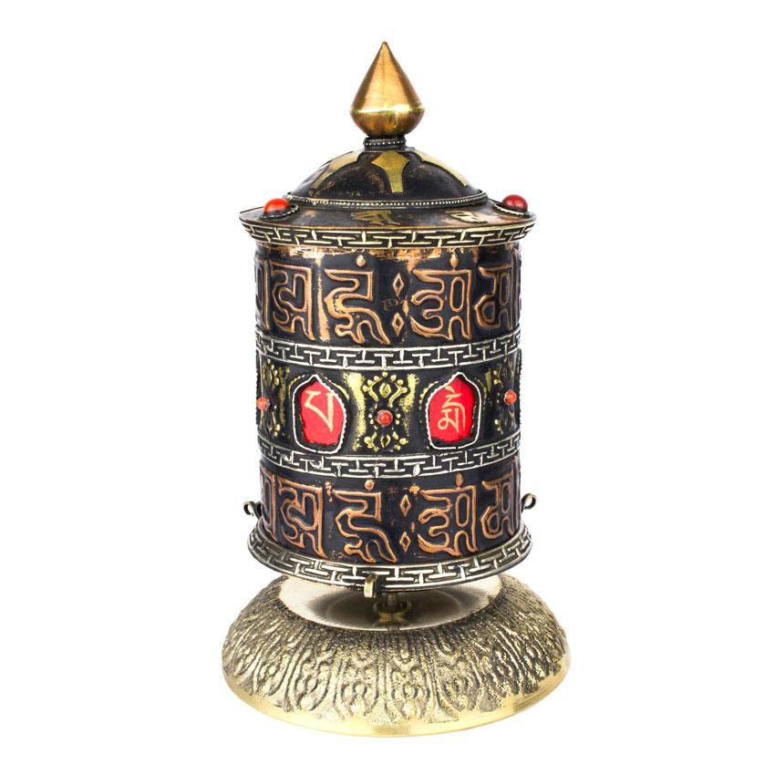 Молитвенный барабан HandiCraft Мани. Медь чеканка инкрустация камнями ...