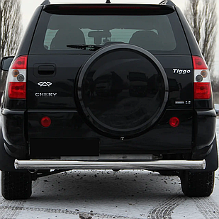 Задній захист бампера ус d60 AK002 нерж Chery Tiggo 2012-