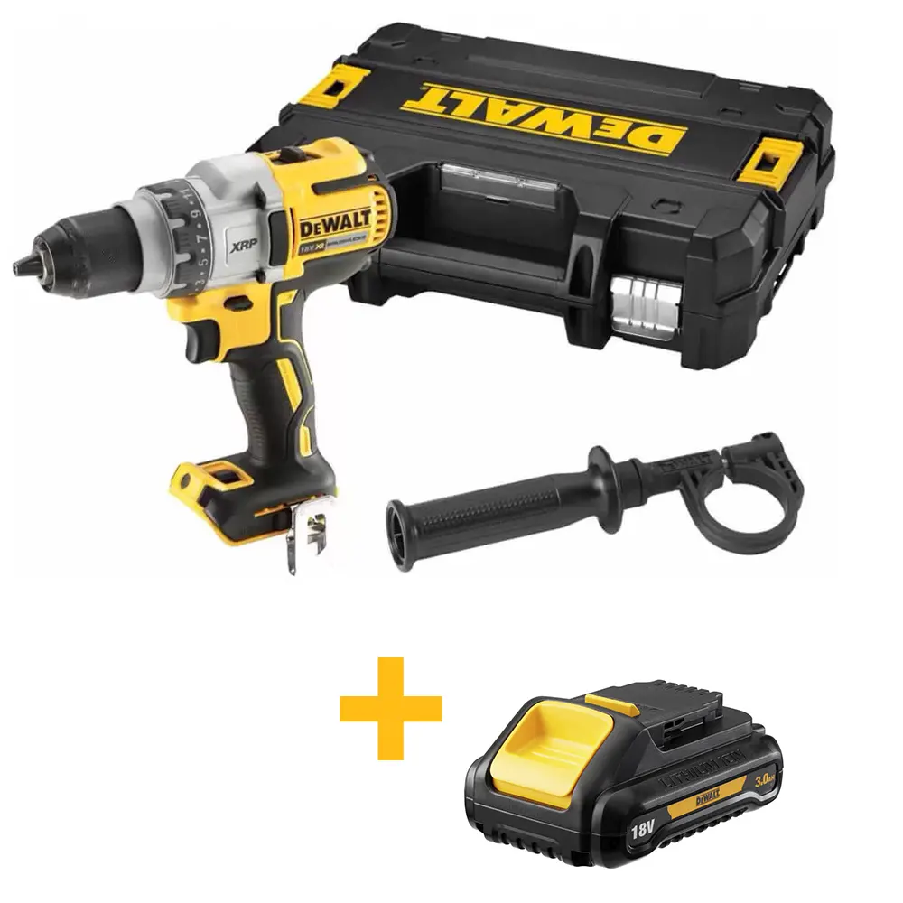 Дриль-шурупокрут акумуляторний безщітковий DeWALT DCD991NT; 18В, 95 Нм+DCB187 акумулятор