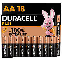 Батарейка АА 18 шт DURAСELL Plus 1.5 V LR06