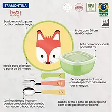Набір дитячого посуду TRAMONTINA Baby Friends 6710900 5 предметів