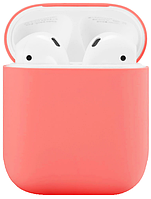 Силиконовый чехол Apple AirPods Светло-красный