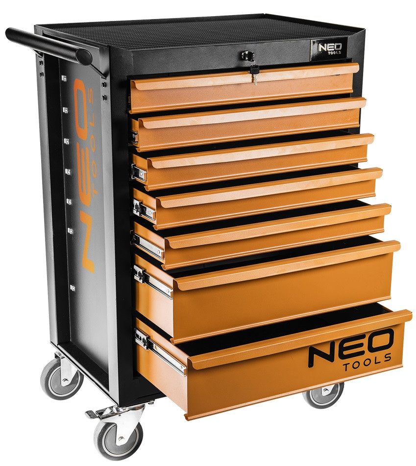 Neo Tools 84-222 Тележка для инструмента, 7 ящиков, 680x460x1030мм, грузоподъемность 280 кг, стальной корпус - фото 1 - id-p1745328413