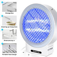 ZETOKE Electric Mosquito Killer, 12W 4000V UV Бесшумная наружная лампа для уничтожения комаров