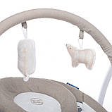 Крісло-гойдалка для немовлят з електро-заколисуванням  El Camino ME 1047L AIRY Beige Leaves (механізм гойдання: маятник) [Склад, фото 3