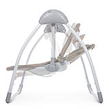 Крісло-гойдалка для немовлят з електро-заколисуванням  El Camino ME 1047L AIRY Beige Leaves (механізм гойдання: маятник) [Склад, фото 5
