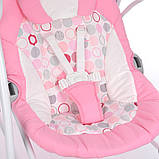 Крісло-гойдалка для немовлят з електро-заколисуванням  El Camino ME 1028 SENSA Circles Pink (механізм гойдання: маятник) [Склад, фото 2