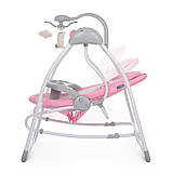 Крісло-гойдалка для немовлят з електро-заколисуванням  El Camino ME 1028 SENSA Circles Pink (механізм гойдання: маятник) [Склад, фото 5