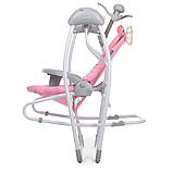 Крісло-гойдалка для немовлят з електро-заколисуванням  El Camino ME 1028 SENSA Circles Pink (механізм гойдання: маятник) [Склад, фото 6