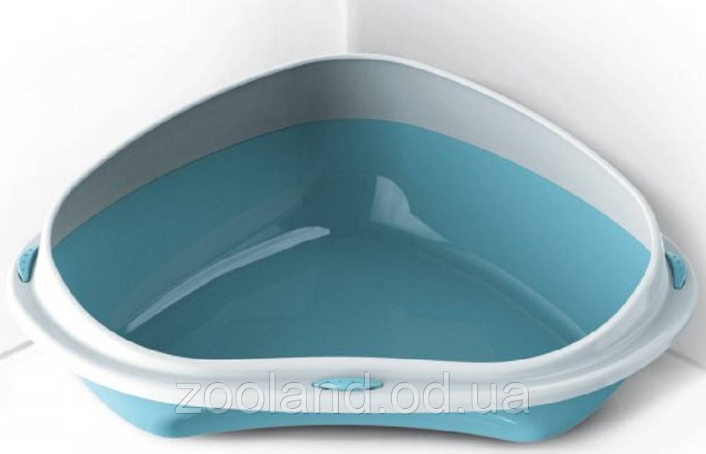 Georplast Shuttle Кутовий туалет для котів, 49x40x17,5 см, блакитний