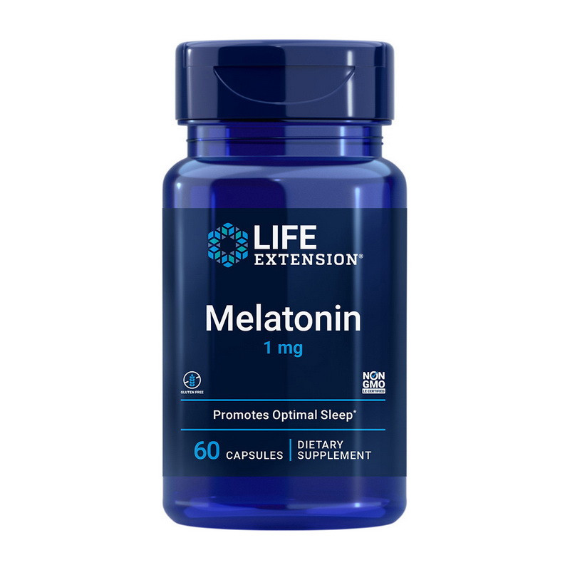 Life Extension Melatonin 1 mg 60 caps поліпшення сну активне довголіття