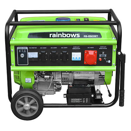Бензиновий трифазний генератор Rainbows RB-6500ET 5.5 кВТ 13 Л.С. УЦІНКА (150613), фото 1
