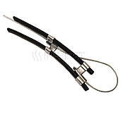 Кріплення для кабелю в водостічній трубі / алюміній / металополімерний трос / 1 м.п.