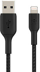 Belkin Кабель USB-A - Lightning, BRAIDED, 2m, black