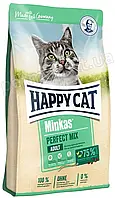 Happy Cat (Хэппи Кэт) Minkas Perfect Mix - Сухой корм с курицей, рыбой и ягненком для взрослых кошек, 10 кг