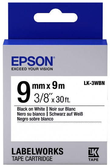 Epson LK3WBN для LW-300/400/400VP/700 Std Blk/Wht 9mm/9m (ID#1745424214 ...