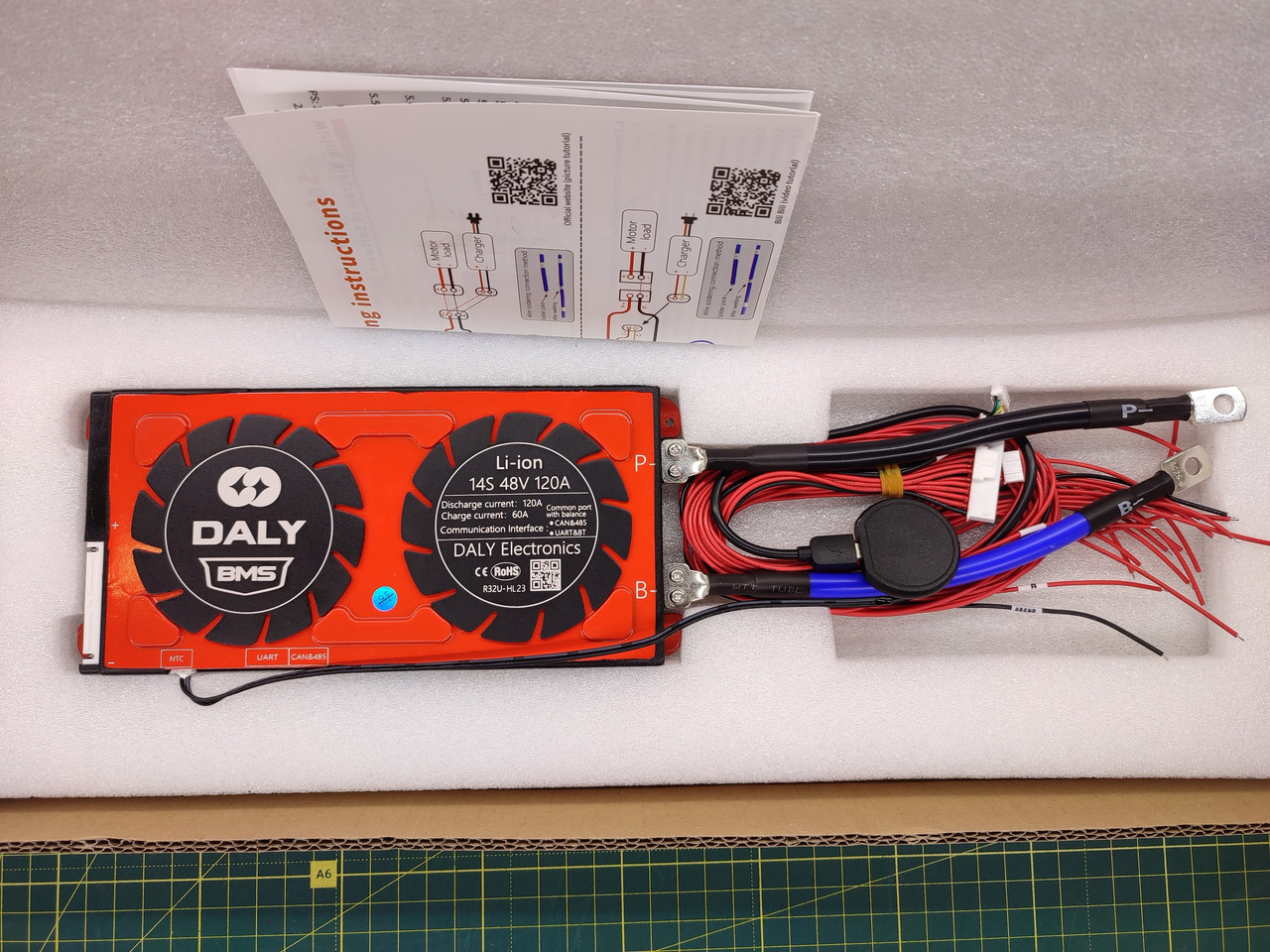 Smart BMS контролер Daly 14S 48 вольтів 120A з Bluetooth
