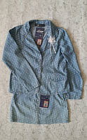 Літній джинсовий костюм для дівчаток A-yugi зріст 104,110,116,122,128