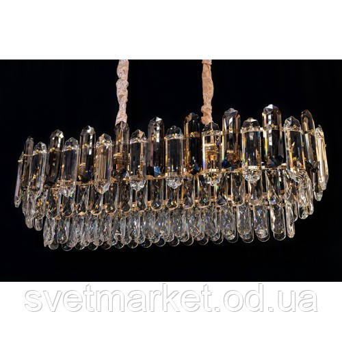 Кришталева люстра овальної форми 201/800*300R