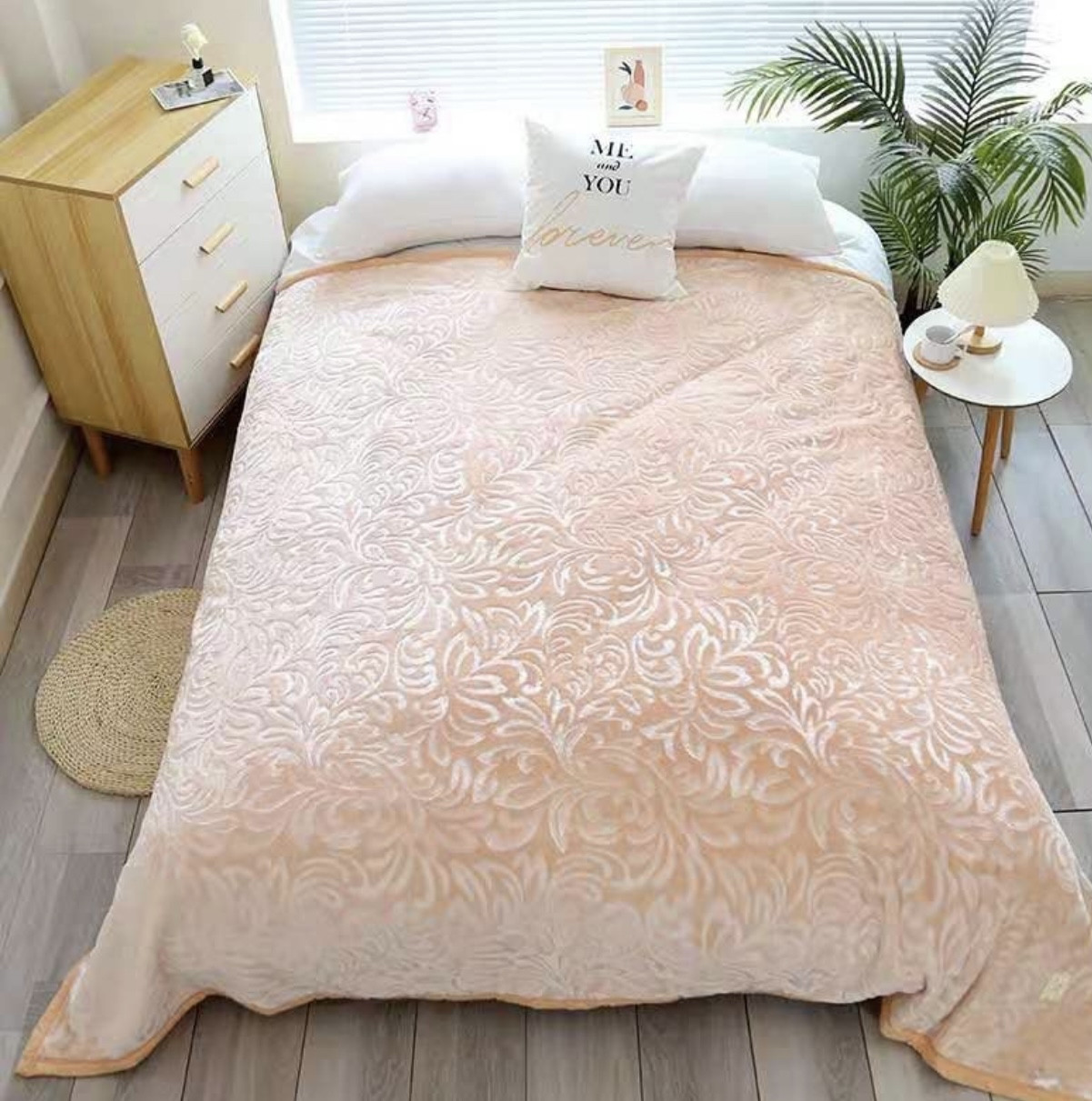 Велюрове покривало з тисненням 200*240/якісне велюрове покривало на велике ліжко, фото 1