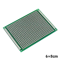 Макетна плата 6х8 одностороння зелена монтажна плата 6х8 PCB