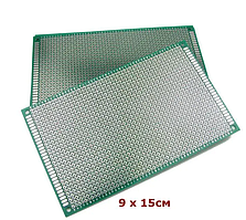 Макетна плата 9х15 двостороння зелена монтажна плата 9х15 PCB