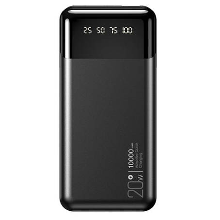 Power Bank XO PR191 20W fast charging ( PD20W / QC18W ) digital light display 10000mAh Black, фото 1