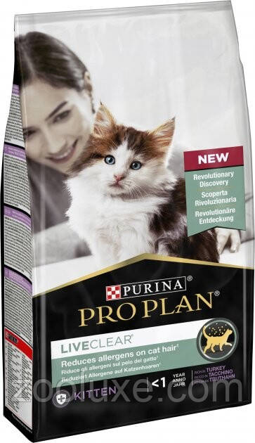 Purina Pro Plan LiveClear Kitten Turkey 1.4 кг / Пурина Про План Лайф Клеар Кіттен Індичка — корм для кошенят